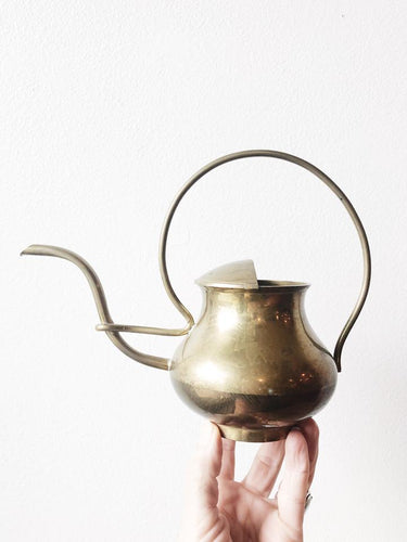 Vintage Brass Watering Can Scandinavian - Mid Century Modern
